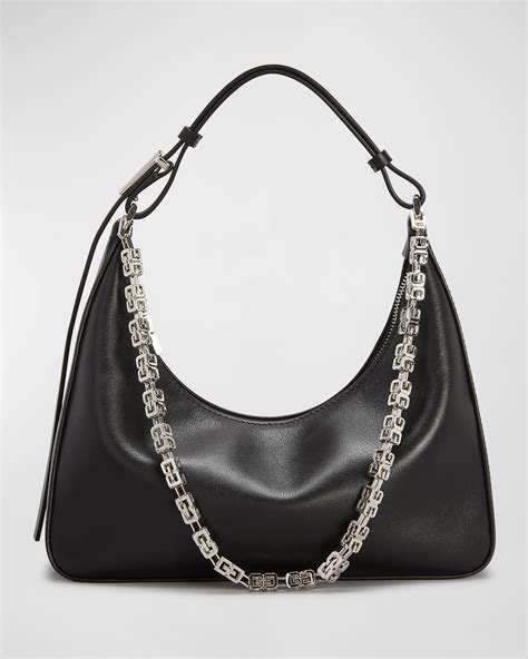 givenchy chain hobo bag|Small Moon Cut Out bag in leather with chain .